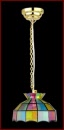 LED5004-1 Battery Operated Ceiling LIght - Tiffany Shade